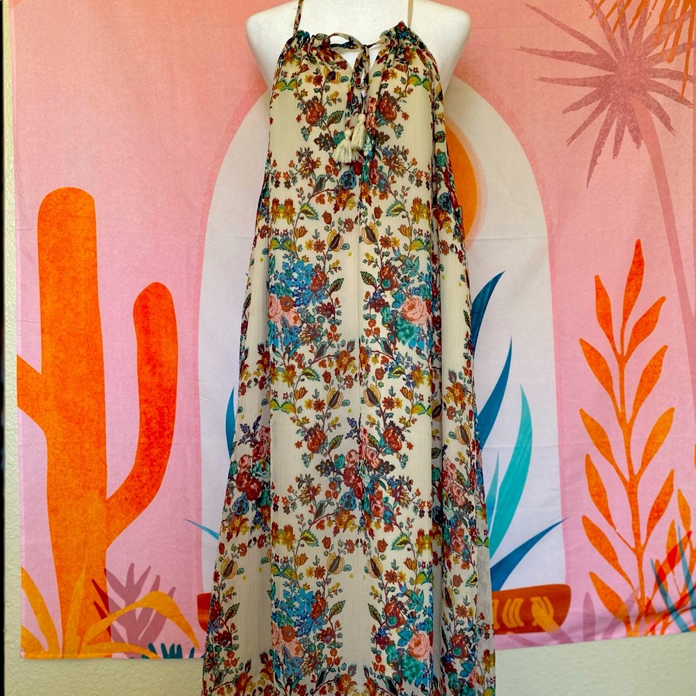 Lucky Brand Boho Floral Maxi Dress XL